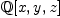 \mathbb{Q}[x,y,z]