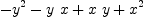 
\label{eq18}-{{y}^{2}}-{y \  x}+{x \  y}+{{x}^{2}}