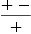 
\label{eq18}\frac{+ \  -}{+}