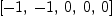 
\label{eq39}\left[ - 1, \: - 1, \: 0, \: 0, \: 0 \right]