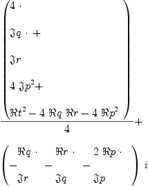 
\label{eq8}\begin{array}{@{}l}
\displaystyle
{{\left(
\begin{array}{@{}l}
\displaystyle
{
\begin{array}{@{}l}
\displaystyle
4 \  \cdot 
\
\
\displaystyle
�� � q \  \cdot 
\
\
\displaystyle
�� � r 
