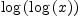 
\label{eq20}\log \left({\log \left({x}\right)}\right)