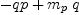 
\label{eq60}- qp +{{m_{p}}\  q}