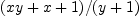 (xy+x+1)/(y+1)