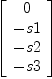 
\label{eq21}\left[ 
\begin{array}{c}
0 
\
- s 1 
\
- s 2 
\
- s 3 
