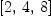
\label{eq2}\left[ 2, \: 4, \: 8 \right]