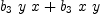 
\label{eq42}{{b_{3}}\  y \  x}+{{b_{3}}\  x \  y}
