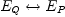 E_Q \leftrightarrow E_P