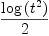
\label{eq27}{\log \left({{t}^{2}}\right)}\over 2