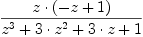 \displaylines{\qdd
\frac{z\cdot 
      \(-z
        +1
      
