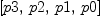 
\label{eq7}\left[ p 3, \: p 2, \: p 1, \: p 0 \right]