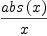 
\label{eq1}{abs \left({x}\right)}\over x