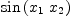 
\label{eq87}\sin \left({{x_{1}}\ {x_{2}}}\right)