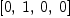 
\label{eq2}\left[ 0, \: 1, \: 0, \: 0 \right]