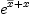 
\label{eq28}{e}^{{\overline x}+ x}