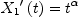 
\label{eq7}{{{X_{1}}'}\left({t}\right)}={{t}^{\alpha}}