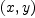 (x, y)