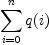 \sum_{i=0}^nq(i)