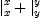 
\label{eq11}{|_{x}^{x}}+{|_{y}^{y}}