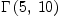 
\label{eq15}\Gamma \left({5, \:{10}}\right)