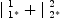 
\label{eq9}{|_{\ {1_{\ }^{<em>}}}^{\  1}}+{|_{\ {2_{\ }^{</em>}}}^{\  2}}