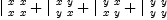 
\label{eq30}{|_{\  x \  x}^{\  x \  x}}+{|_{\  y \  x}^{\  x \  y}}+{|_{\  x \  y}^{\  y \  x}}+{|_{\  y \  y}^{\  y \  y}}