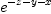 
\label{eq11}{{e}^{- z - y - x}}\ 