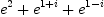 
\label{eq6}{{e}^{2}}+{{e}^{1 + i}}+{{e}^{1 - i}}