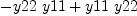 
\label{eq18}-{y 22 \  y 11}+{y 11 \  y 22}