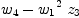
\label{eq6}{w_{4}}-{{{w_{1}}^{2}}\ {z_{3}}}