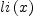 
\label{eq1}li \left({x}\right)