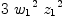 
\label{eq15}3 \ {{w_{1}}^{2}}\ {{z_{1}}^{2}}