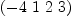 
\label{eq2}\left(- 4 \  1 \  2 \  3 \right)