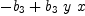 
\label{eq8}-{b_{3}}+{{b_{3}}\  y \  x}
