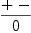 
\label{eq26}\frac{+ \  -}{0}